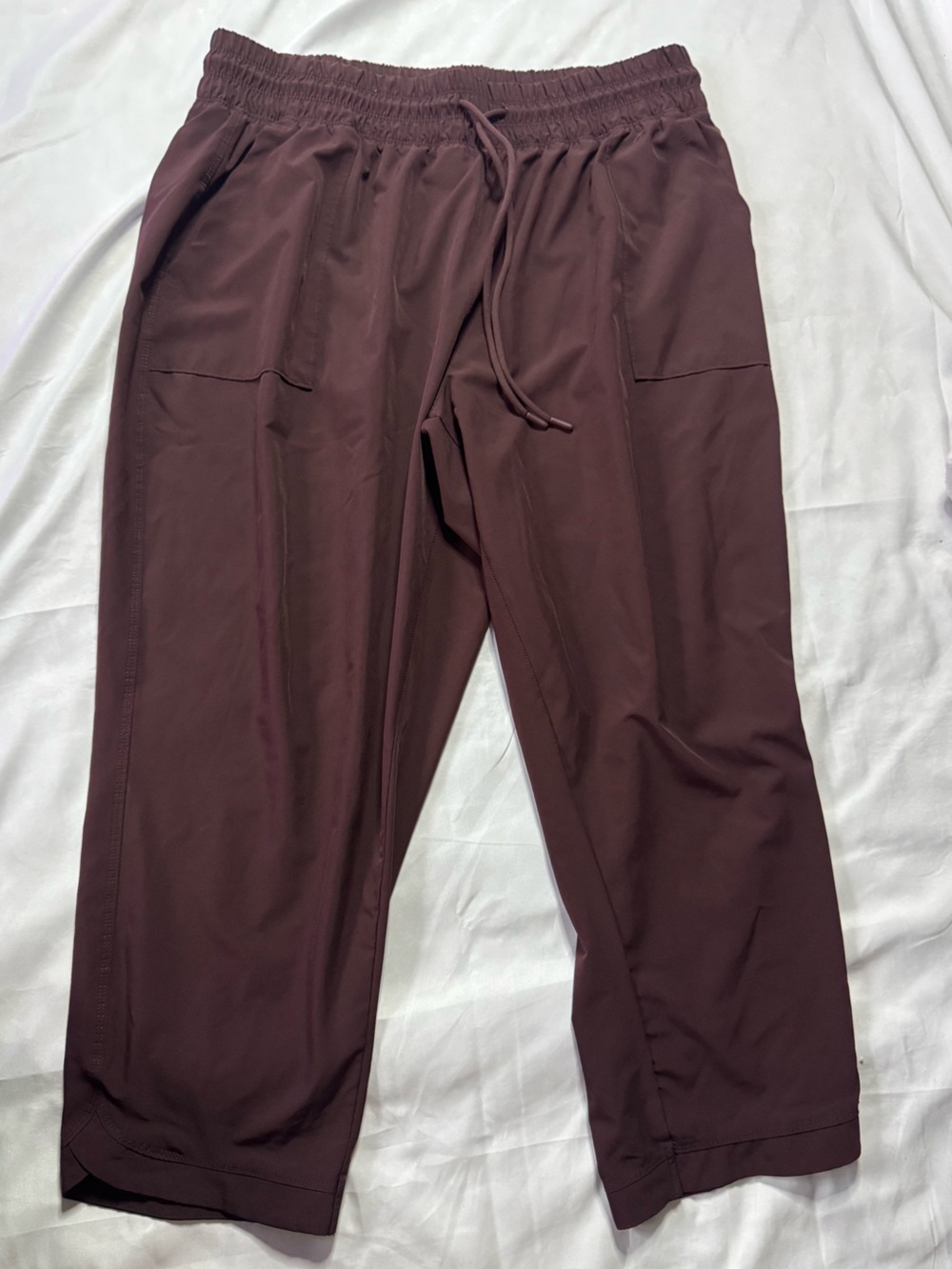 Drawstring Jogger Pants in Deep Burgundy